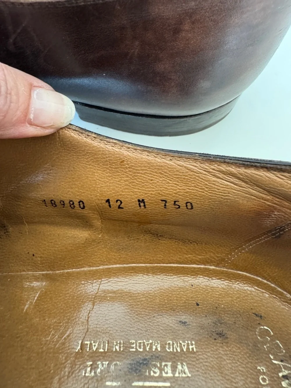 Gravati Dark Brown Single Monk Strap Leather Dress Shoe Size 12 Excellent Cdtn